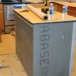 Kitchen Island After Cement Board Installation Before Tile Installation