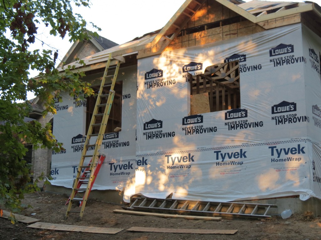 Front picture of addition framing