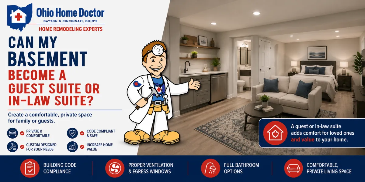 Creating a basement or in-law suite in your Ohio home.