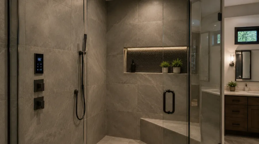 Custom walk in shower