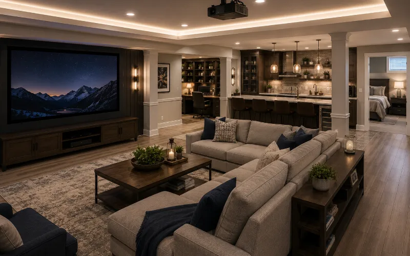 High End Basement Remodel