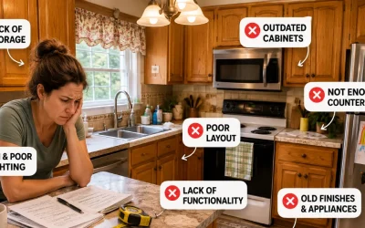 A stressed out homeowner with complaints about their cramped kitchen